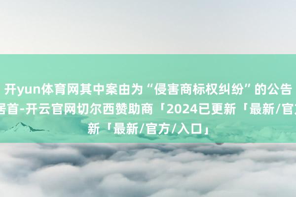 开yun体育网其中案由为“侵害商标权纠纷”的公告以31则居首-开云官网切尔西赞助商「2024已更新「最新/官方/入口」