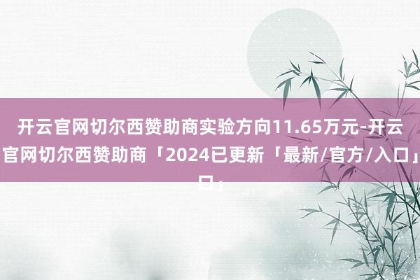 开云官网切尔西赞助商实验方向11.65万元-开云官网切尔西赞助商「2024已更新「最新/官方/入口」